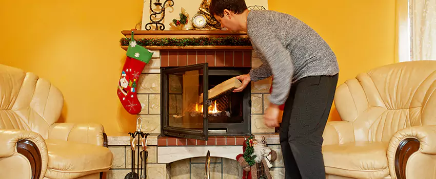 Rusted Metal Fireplace Restoration in Eugene, Oregon